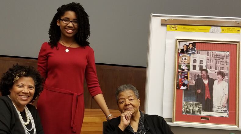 L to R: Dr. Eurydice Stanley, Grace Stanley and Elizabeth Eckford, authors of "The Worst First Day: Bullied While Desegregating Central High."