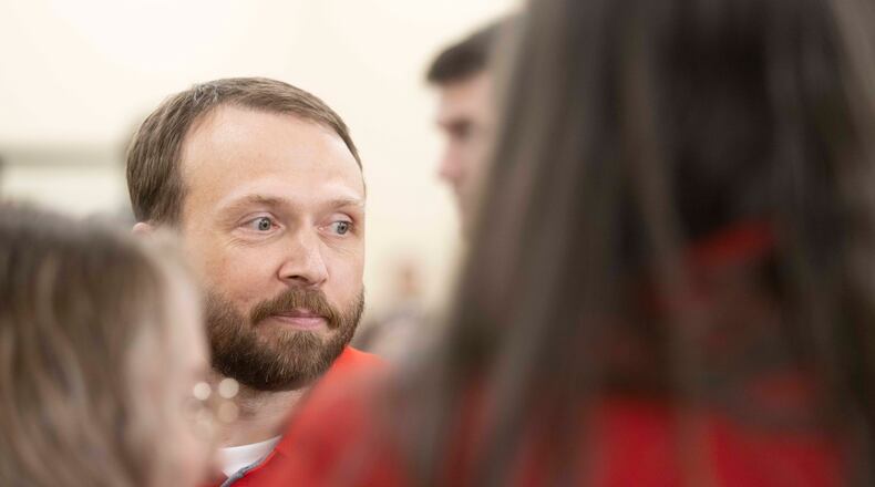 Daryl "Lee" Clark attends a court hearing in December 2022, when he was exonerated in the 1996 shooting death of Brian Bowling. Clark is now suing Floyd County, claiming police misconduct led to his arrest and conviction.