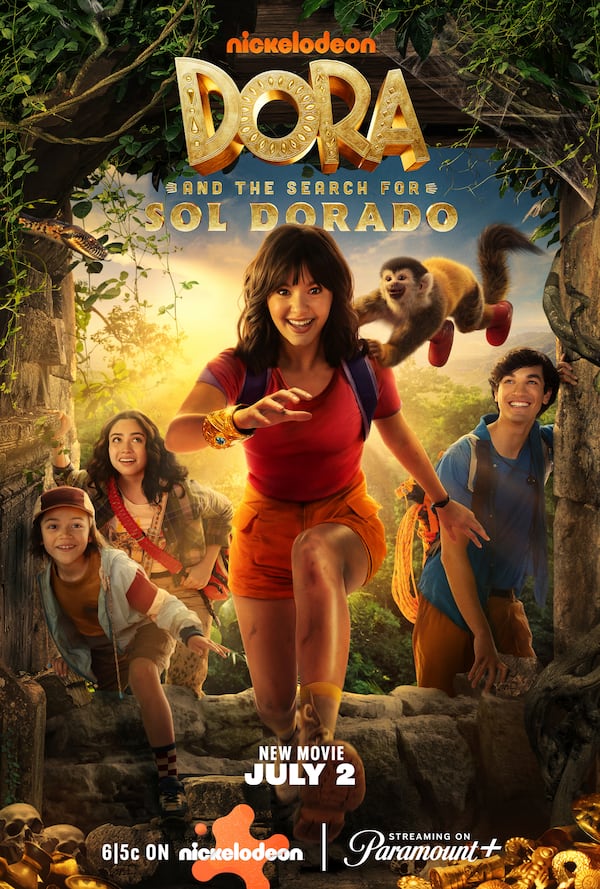 This image released by Paramount+ shows promotional art for "Dora and the Search for Sol Dorado." (Nickelodeon/Paramount+ via AP)