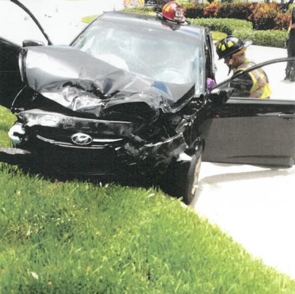 Esther Linda Barson was driving this Hyundai Accent when they T-boned the car driven by Venus Williams. (Photo courtesy the family via Michael Steinger)