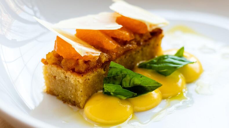 Ricotta Pound Cake with Satsuma Curd is a favorite from pastry chef Zibaa Sammander of Adalina. CONTRIBUTED BY HENRI HOLLIS
