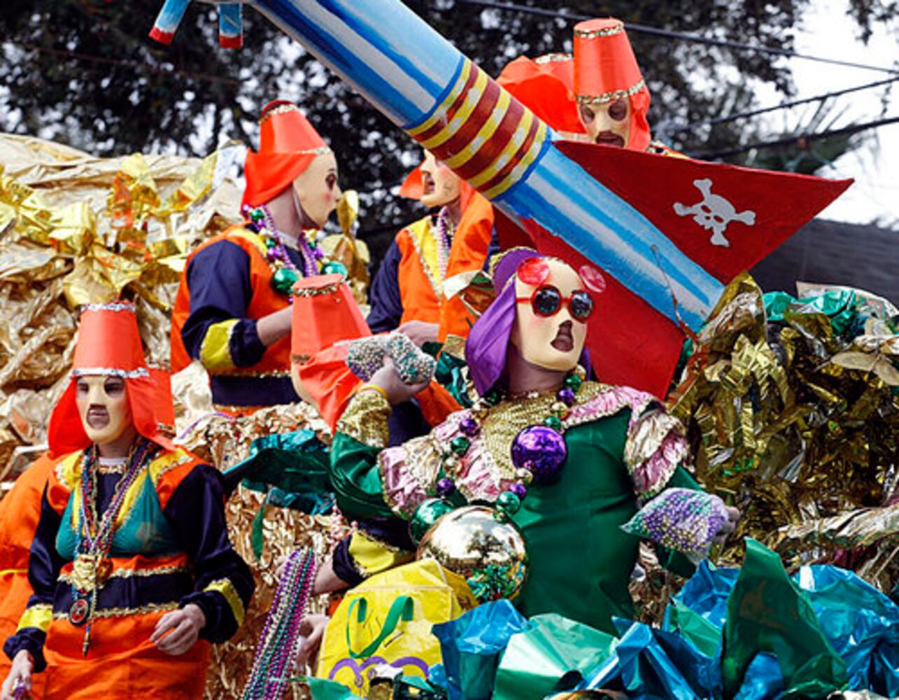 Mardi Gras revelers