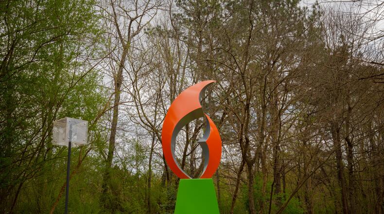 Oraiste Agus Liathe  By Aisling Millar is located at Riverside Park. Photo courtesy of Roswell Arts Fund