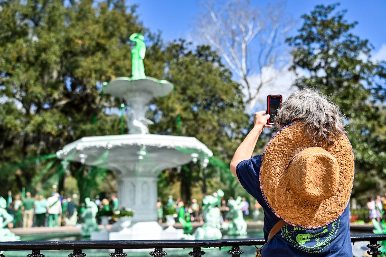 Greening of Forsyth Park Fountain