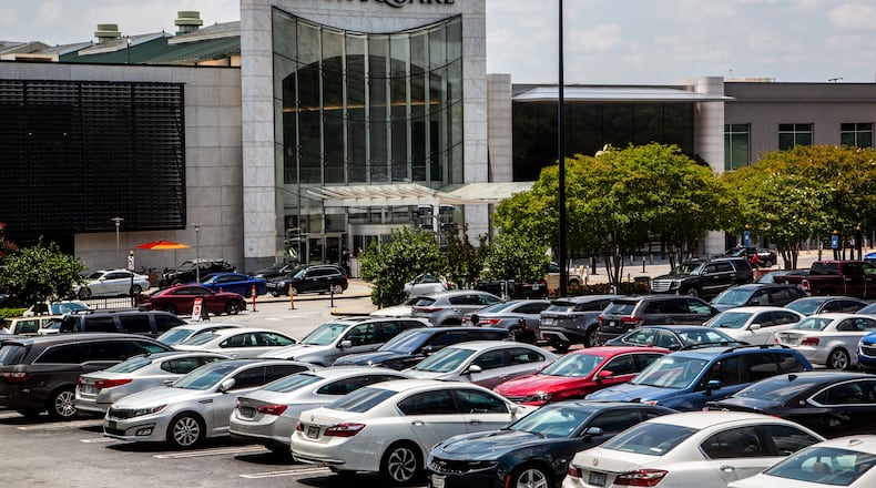 A man was injured in a shooting as he exited Lenox Square Mall Monday evening. STEVE SCHAEFER FOR THE ATLANTA JOURNAL-CONSTITUTION