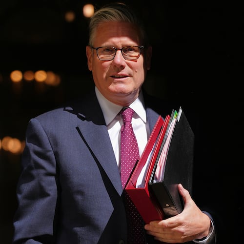 FILE - Britain's Prime Minister Keir Starmer leaves 10 Downing Street in London on April 29, 2026. (AP Photo/Kirsty Wigglesworth, File)
