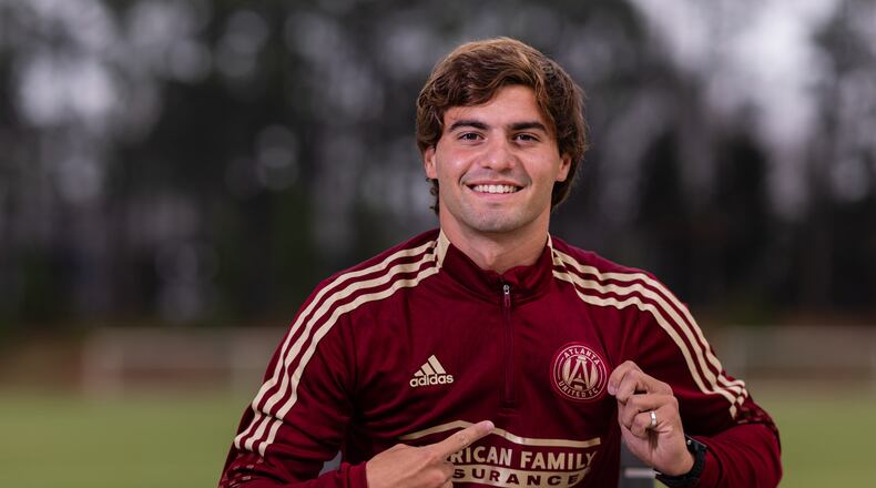 New Atlanta United signing Santiago Sosa poses for portraits at Children's Healthcare of Atlanta Training Ground in Marietta, Ga., on Thursday February 11, 2021. Photo by Jacob Gonzalez/Atlanta United)
