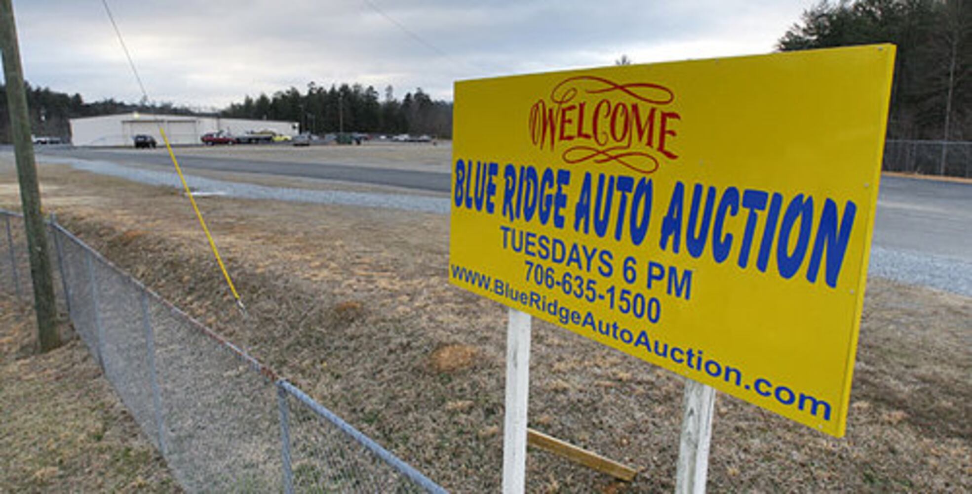 Auto auction site of car crash