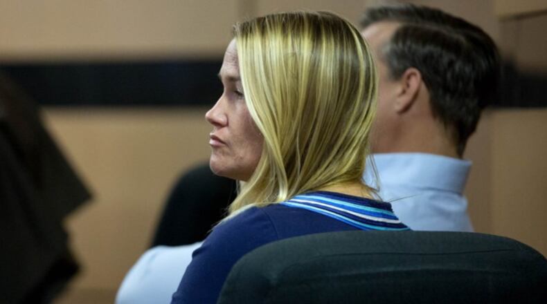 Carly Black, the mother of Austin Stephanos and his father, Blu Stephanos, attend a hearing at the Palm Beach County Courthouse in West Palm Beach, Florida on November 29, 2016. Perry Cohen’s father has filed a bill of discovery to allow release of the electronic information. Attorneys for Perry Cohen’s mother Pamela, as well as Blu Stephanos and Carly Black - the parents of Austin - want the bill of discovery denied. (Allen Eyestone / The Palm Beach Post)