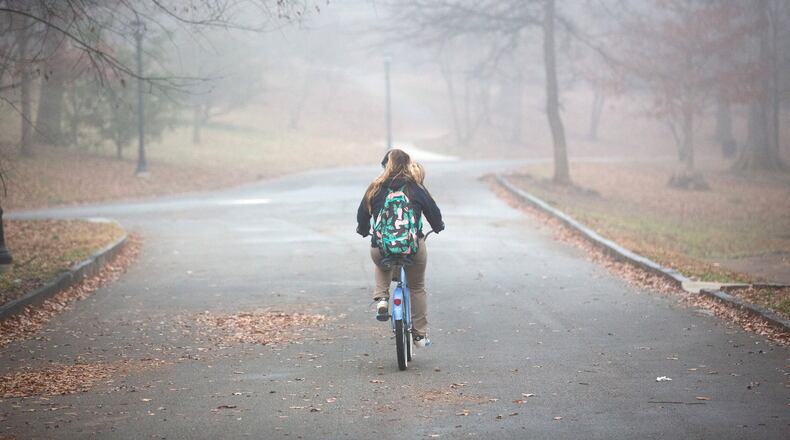 Could encouraging the use of bikes and public transit help give kids a more flexible morning schedule? (Steve Schaefer for The Atlanta Journal-Constitution)