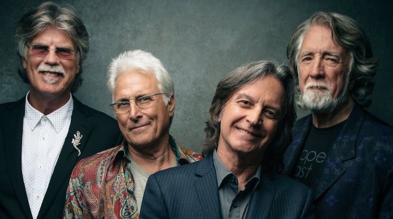 The Nitty Gritty Dirt Band — John McEuen (from right to left), Jeff Hanna, Jimmie Fadden and Bob Carpenter — will perform March 31 at Atlanta Symphony Hall. CONTRIBUTED BY NITTY GRITTY DIRT BAND