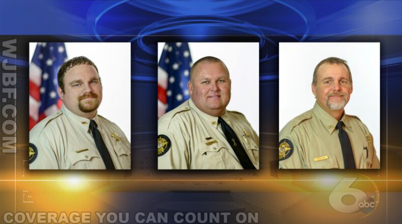 (L-R: Deputies Rhett Scott and Michael Howell, Sergeant Lee Copeland) Photo Courtesy: WJBF TV