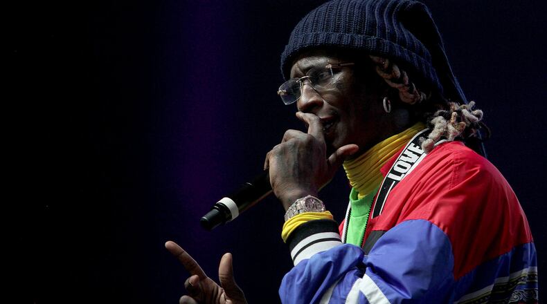 Rapper Young Thug performing at the Tycoon Music Festival at the Ceraillis Amphitheatre in Atlanta on Saturday, June 8, 2019 in Atlanta.(Akili-Casundria Ramsess/Eye of Ramsess Media).