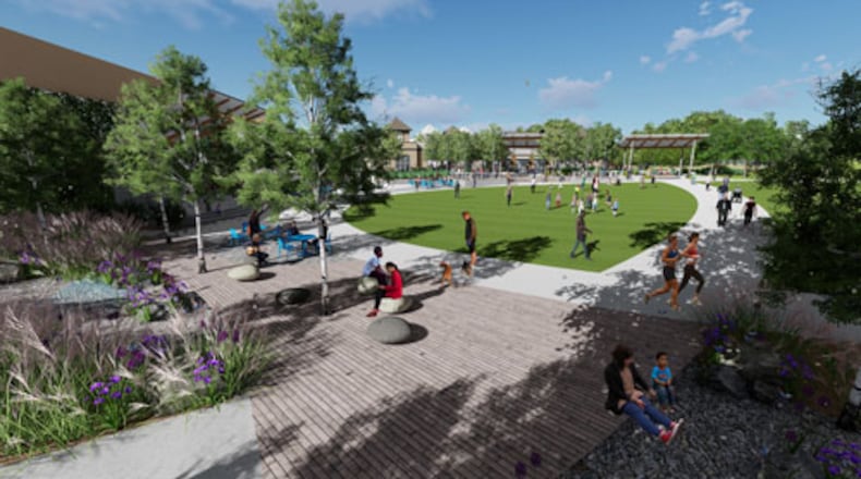 Survey will help shape programming at Peachtree Corners town green, currently under cosntruction with plans to open in 2018. Courtesy City of Peachtree Corners