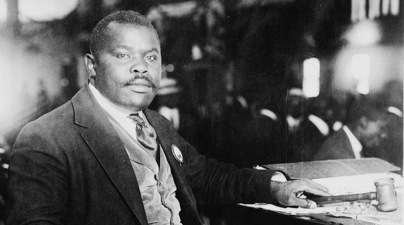 Marcus Garvey was a self-taught Jamaican social activist and black nationalist. He founded the Universal Negro Improvement Association (UNIA) in 1914 and moved to Harlem in 1916, where he promoted black economic independence through his newspaper and businesses. His “Back to Africa” movement made him a lightning rod among black leaders and the FBI alike, and some historians have interpreted his conviction of mail fraud in 1922 as a politically motivated prosecution. He served two years of a four-year sentence in Atlanta before being deported to Jamaica in 1927. He later moved to London and died in 1940. (George Grantham Bain / Library of Congress)