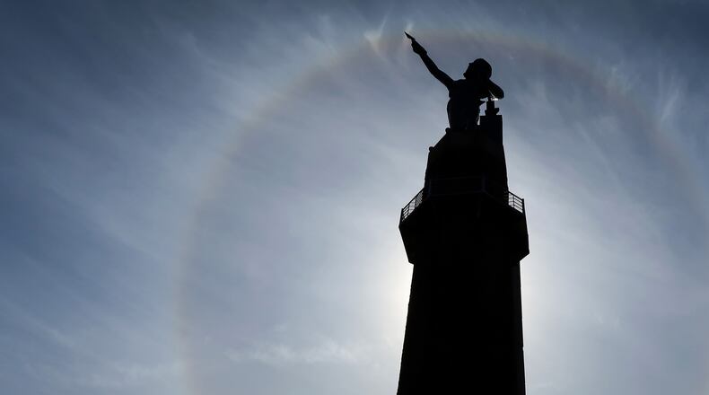 A statue of Vulcan, the Roman god of fire and forge, stands as a symbol of Birmingham's history as an iron-producing industrial city. The statue was created to represent the city at the St. Louis World's Fair. (Kerri Westenberg/Minneapolis Star Tribune/TNS)