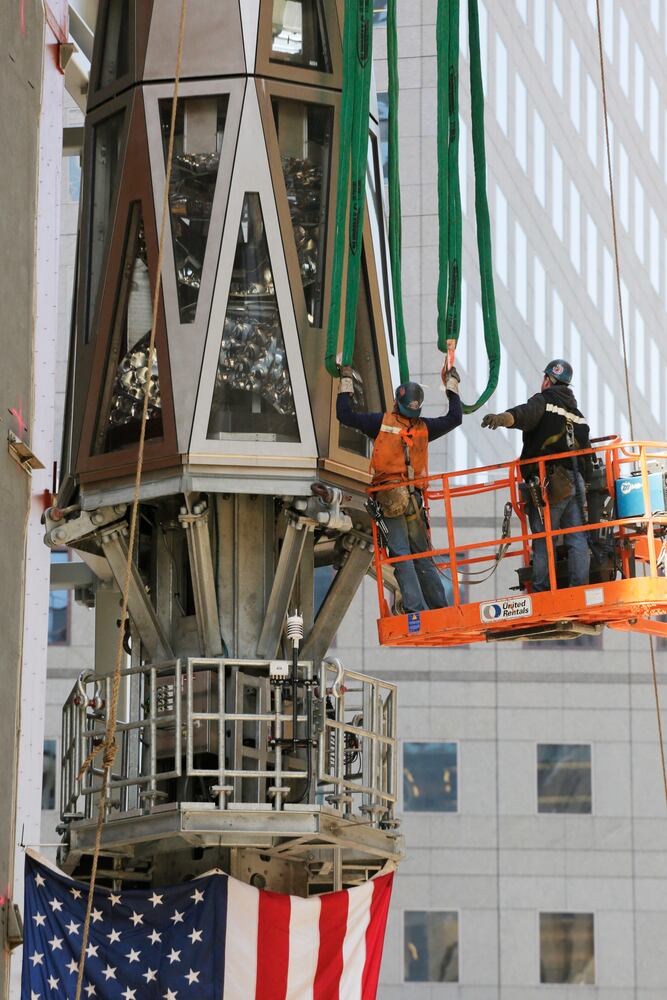 World Trade Center spire added