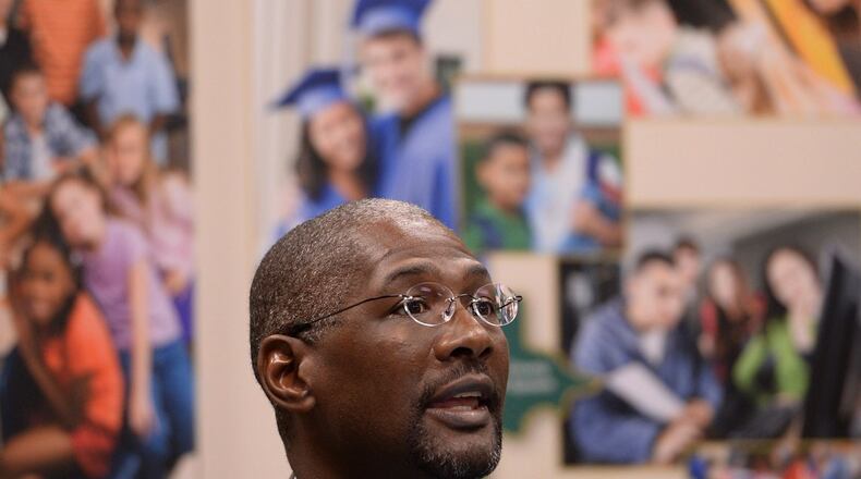 Ron Wade Fulton County Schools chief talent officer, talks about staff development at Riverwood International Charter School on Friday, August 9, 2013. JOHNNY CRAWFORD / JCRAWFORD@AJC.COm