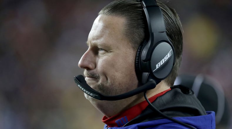 New York Giants coach Ben McAdoo was fired Monday, as the team was mired in a 2-10 swoon.