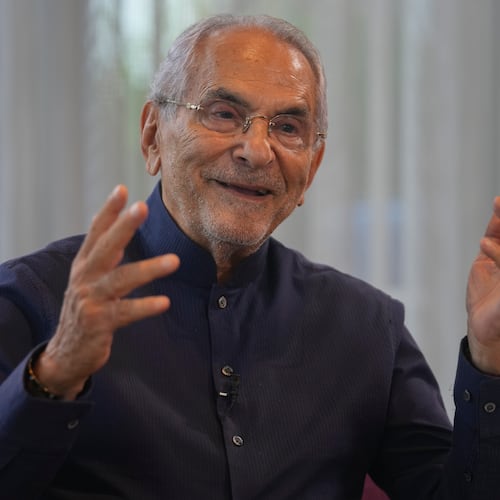 East Timor's President Jose Ramos-Horta speaks during an interview with The Associated Press in Kuala Lumpur, Malaysia, Monday, Oct. 27, 2025. (AP Photo/Rafiq Maqbool)