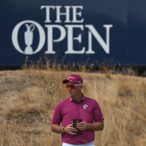 Lucas Herbert of Australia waits to play on the 15th green during the second day of the British Open Golf championships at Royal Birkdale golf club, in Southport, England, Friday, July 17, 2026. (AP Photo/Jon Super)