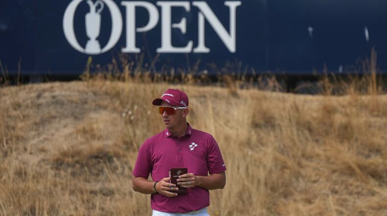 Lucas Herbert of Australia waits to play on the 15th green during the second day of the British Open Golf championships at Royal Birkdale golf club, in Southport, England, Friday, July 17, 2026. (AP Photo/Jon Super)