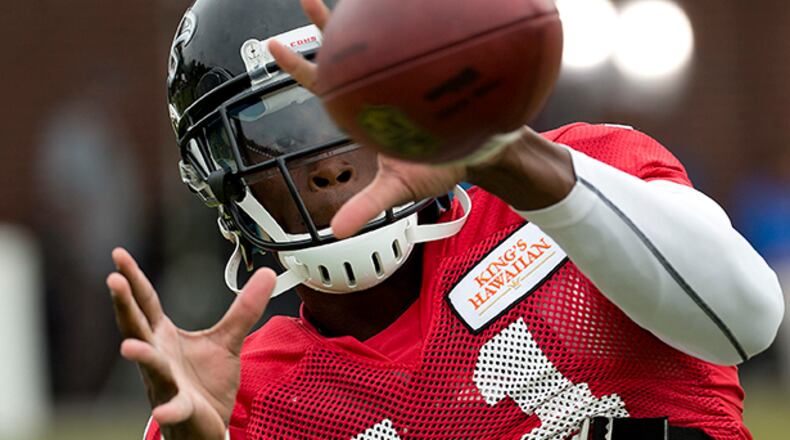 Falcons receiver Julio Jones had surgery last October to repair a broken bone in his right foot.