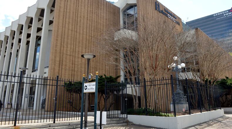 Exterior photos of the Atlanta Civic Center, shot Tuesday, March 25, 2014.