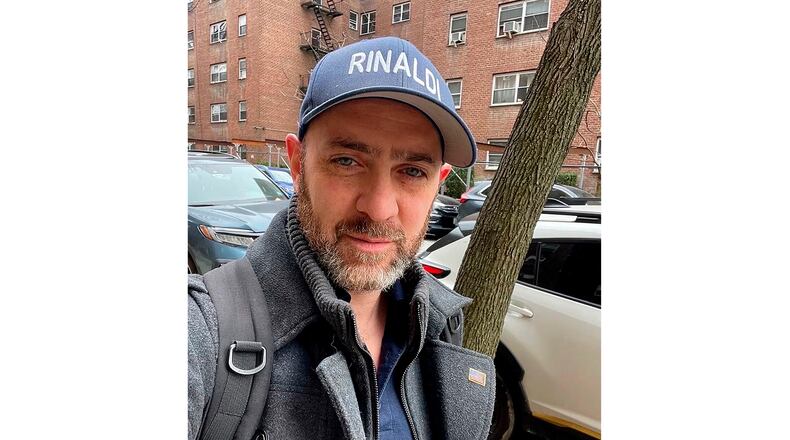 Jonathan Rinaldi poses for a self-portrait in this 2025 photo outside his home in the Queens borough of New York. (Jonathan Rinaldi via AP)