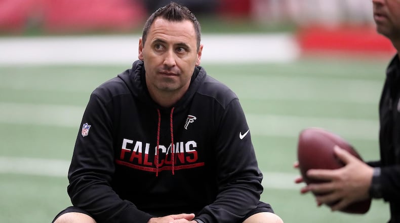Falcons offensive coordinator Steve Sarkisian.