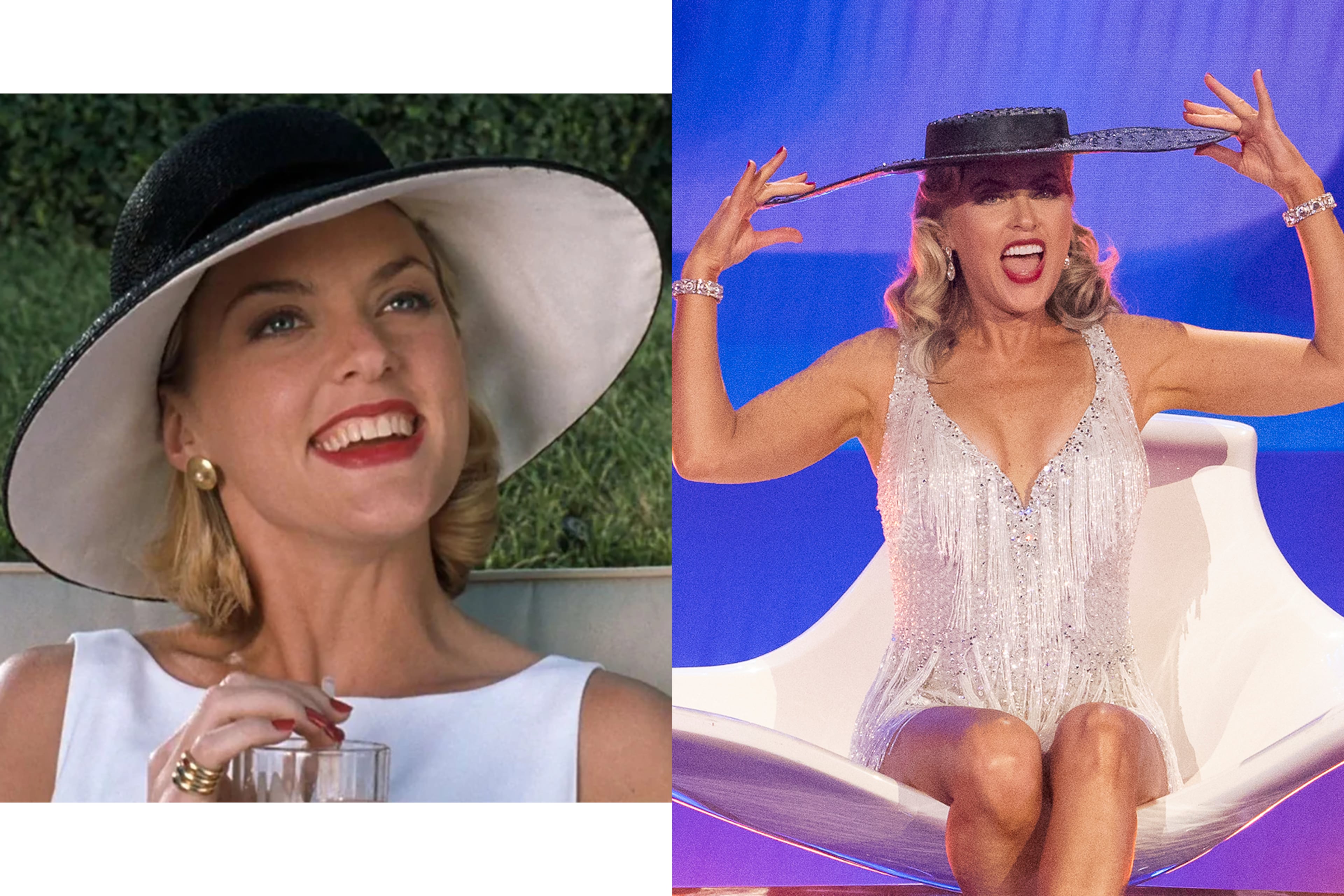 Elaine Hendrix made a "Parent Trap" reference by wearing a similar hat she wore in the movie at the start of her first dance on "Dancing With the Stars" that debuted on Sept. 16, 2025. (Disney/ABC)