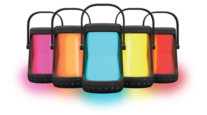 Aside from Bluetooth speaker features, many others make the iHome iBT91 dual purpose speaker stand out for the outdoor season, including a color changing lantern. (Handout/TNS)