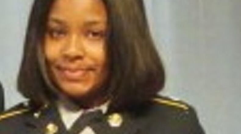 Kayla Vactor a junior at Atlanta s Maynard Jackson High School and a cadet captain in the school s Junior ROTC battalion received an award for military excellence.