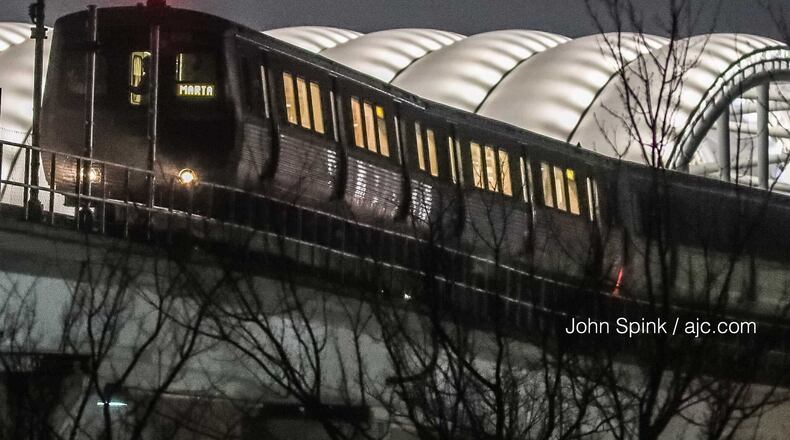 MARTA riders at Hartsfield-Jackson International Airport were inconvenienced Wednesday, Jan. 16, 2019 due to a disabled train that was stuck on the tracks at the Airport station. The out-of-service train got stuck on the MARTA tracks just north of the airport Tuesday night, and stopped train service in both directions on the red and gold lines. Shuttle buses took passengers from the College Park station to the airport that caused delays. A shuttle train on the northbound track took riders between the stations. It is able to go around the disabled train, MARTA spokeswoman Stephany Fisher told AJC.com early Wednesday. Normal train service was to resume late Wednesday morning. The agency is investigating what caused the issue, Fisher said. The airport said in a tweet that the MARTA issues are having “minimal impacts” on travelers, and that northbound service out of the airport station was operating normally