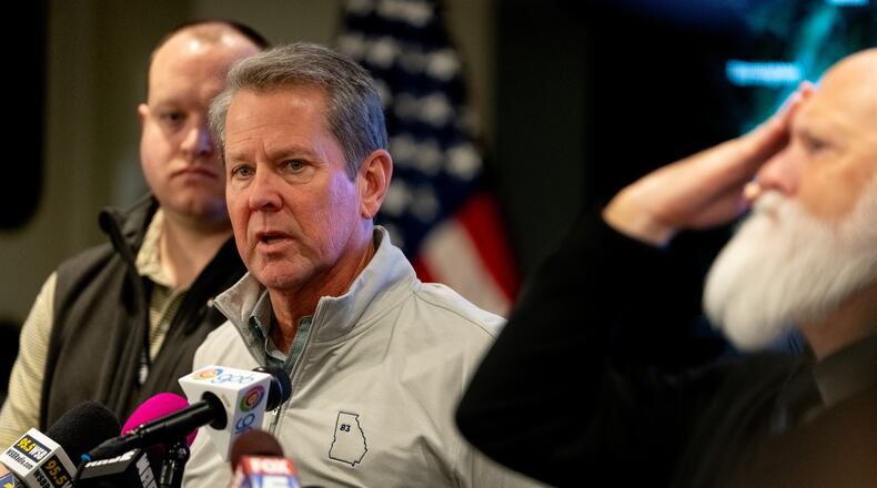 Georgia Governor Brian Kemp. Tuesday, January 21, 2025. (Ben Hendren for the Atlanta Journal-Constitution)
