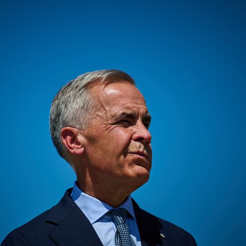 Prime Minister Mark Carney attends a housing announcement in Toronto, on Wednesday, Aug. 5, 2026. (Sammy Kogan/The Canadian Press via AP)