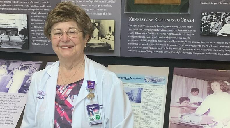 Joyce McMurrain joined the nursing staff at Kennestone Hospital in 1965. CONTRIBUTED