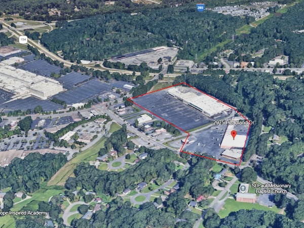 This map show the existing buildings at the Mural Greenbriar site in south Atlanta and East Point. It's slated to be turned into a mixed-use development. (Courtesy of Invest Atlanta)