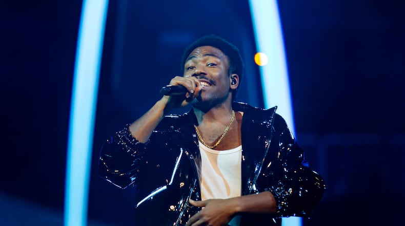 Childish Gambino dazzled a sold out crowd at State Farm Arena with hits spanning his career of rap, R&B, and anthemic hip-hop. Photo taken Monday September 2, 2024 at State Farm Arena. (RYAN FLEISHER FOR THE ATLANTA JOURNAL-CONSTITUTION)