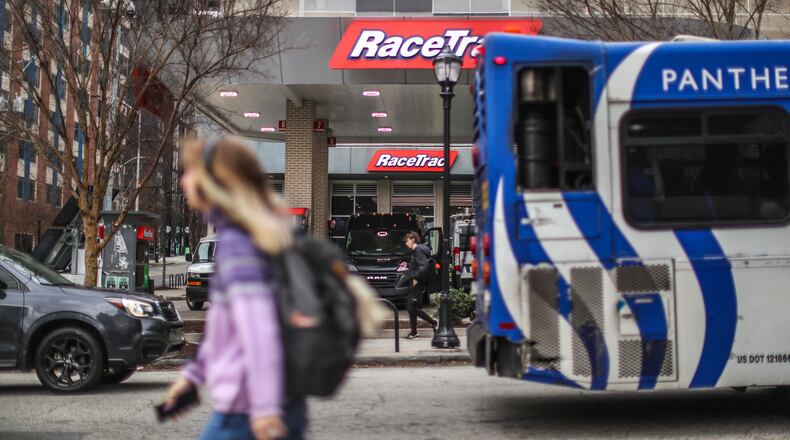 A 21-year-old was fatally shot Sunday near a Georgia State University student housing center and RaceTrac gas station on Piedmont Avenue.