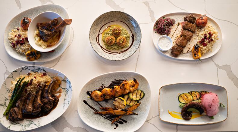 Dishes from the menu of Knife Modern Mediterranean in Atlanta.