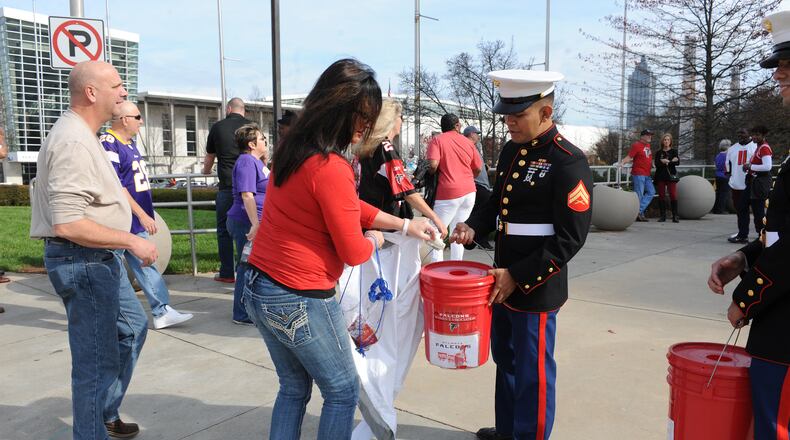 File photo of Toys for Tots Day from a previous event. (Atlanta Falcons)