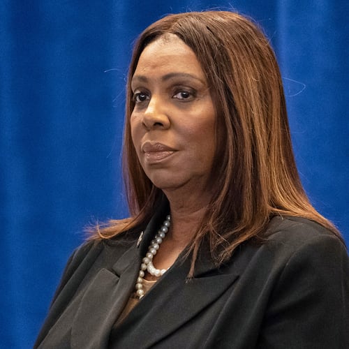 FILE - New York Attorney General Letitia James attends a news conference, Dec. 15, 2025, in New York. (AP Photo/Yuki Iwamura, File)