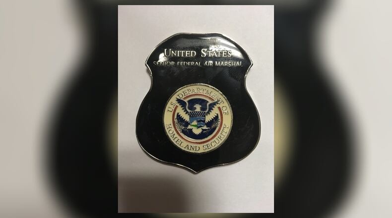 The badge Jay Diamond used in an attempt to avoid a speeding ticket.