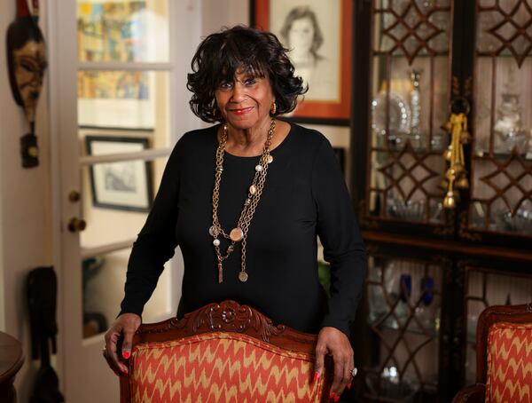 Henrietta Antoinin poses for a portrait at her home on Feb. 10 in Atlanta. Antoinin is the former vice president of public relations and communications at the Atlanta Life Insurance Company. Jason Getz/AJC