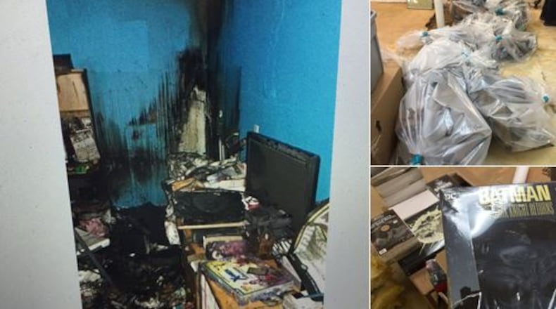 Kapow! Comics lost vintage collections from the 1960s and '70s in a fire Feb. 16. (Credit: Channel 2 Action News)