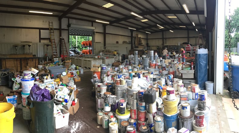 Duluth collected over 4,000 gallons of used paint at a receent Community Clean-Up Day. Courtesy City of Duluth