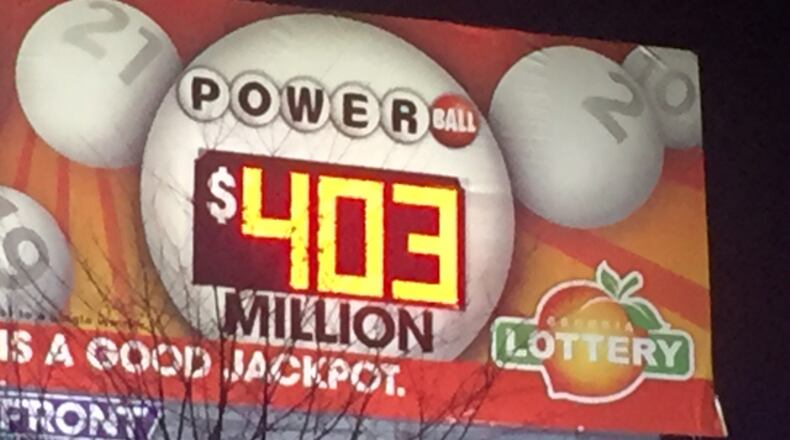 The Powerball jackpot has risen to $403 million for Wednesday's drawing. (Credit: Channel 2 Action News)