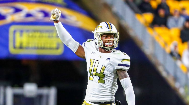 Georgia Tech safety Jaylon King earned a spot in the starting lineup before a season-ending leg injury suffered against Pitt Oct. 1, 2022, in Pittsburgh. (Jeffrey Gamza/Georgia Tech Athletics)
