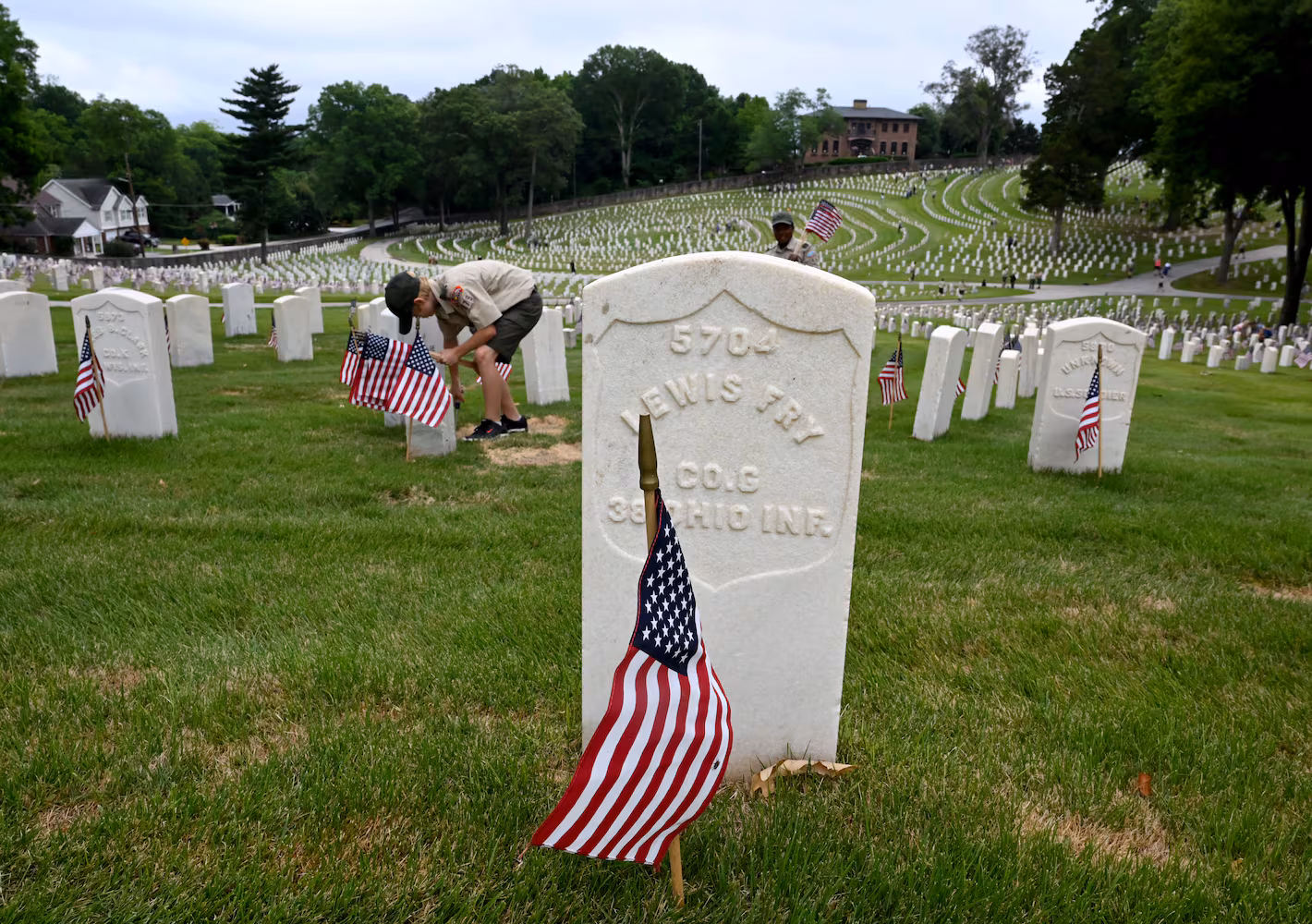 Memorial Day Flag Placement